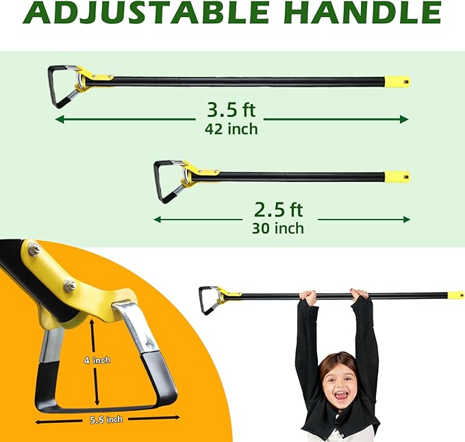 Stirrup Hoe,Effcient Scuffle Hoes with Sharp Blade,Adjustable Long-Handle Scuffle Hoe Garden Tool with 30-42 Inch,Action Hoe,Hula Hoes Garden Tool for Raised beds,Vegetable and Flower beds