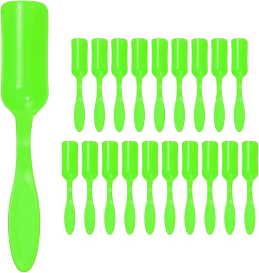 M METERXITY 20-Pack Mini Gardening Shovel Spoons, Plastic Garden Soil Scoops for Cultivation Digging Transplanting/Flower Planting/Plant Succulent, Colorful Small Gardening Tools [Green]