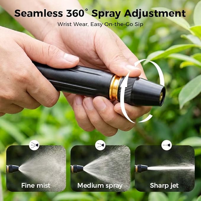 Heavy Duty Adjustable Twist Hose Nozzle Jet Sweeper Nozzle, 2027 High Pressure Nozzle for Garden Hose,Jet Sweeper Nozzle for Outdoor Cleaning, Watering Plants and Car Washing (Pacifier)