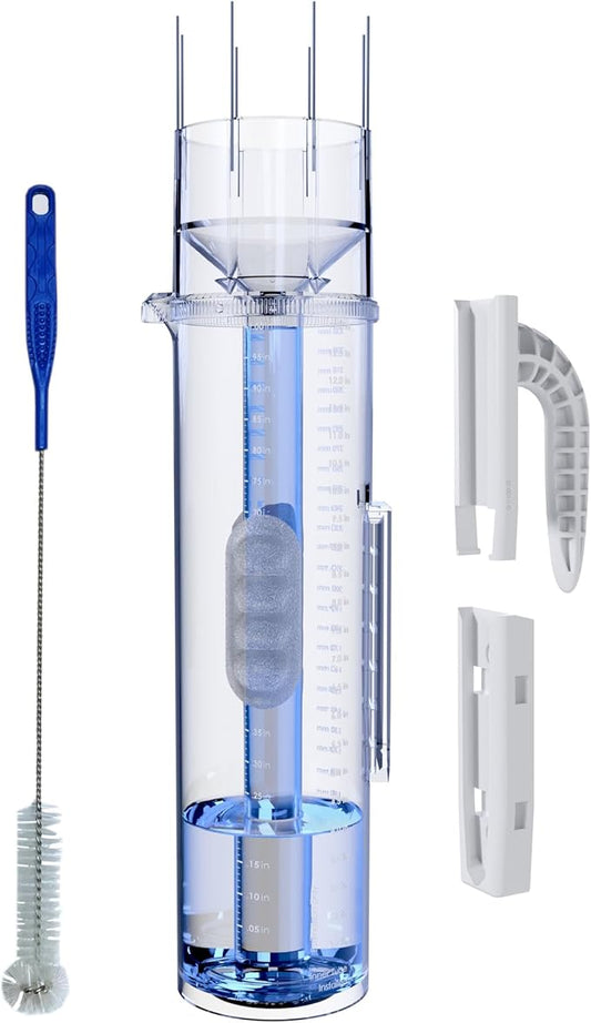 Official Tropo Rain Gauge & Snow Gauge, Certified Premium High-capacity CoCoRaHS Gauge, Freeze-resistant All-weather Durability, Professional Grade Accuracy & Precision, Easy-to-use, Dual Units