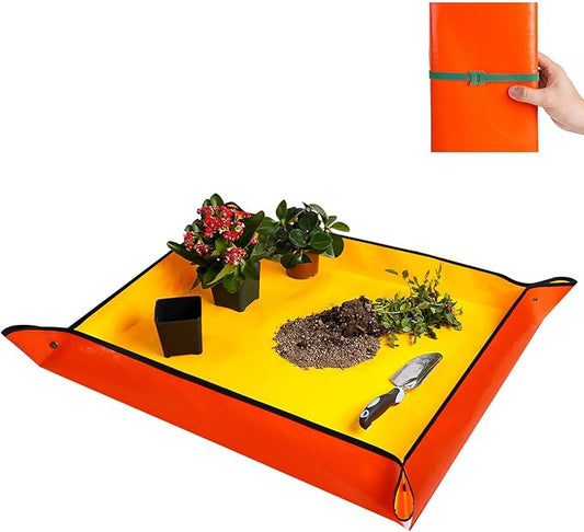 HNXTYAOB Large Potting Mat for House Plants Transplanting and Soil Mix Control Waterproof RepottingTray Gardening Tools Plant Gifts for Plant Lovers (39.5"X31.5")