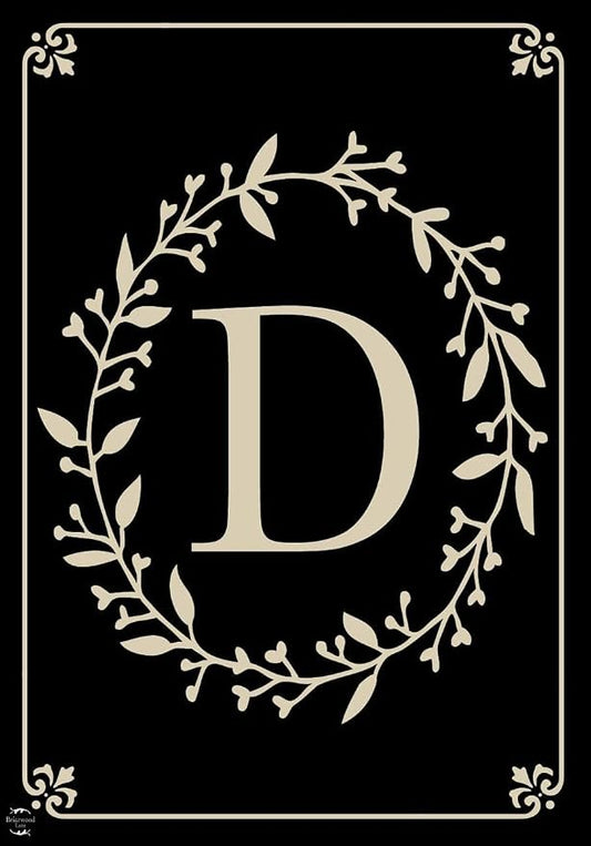 Briarwood Lane Classic Monogram Letter D Garden Flag