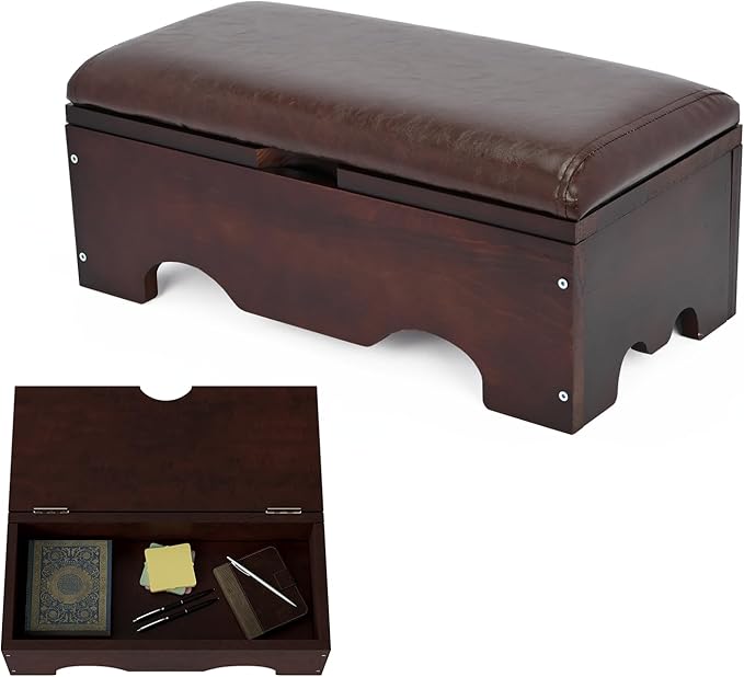 Kneeler for Praying, Wooden Prayer Kneeler with Storage, Prayer Bench Stool for Kneeling at Home, Church Prayer Stool Bench, Kneelers for Prayer with Cushion Pad for Home Church