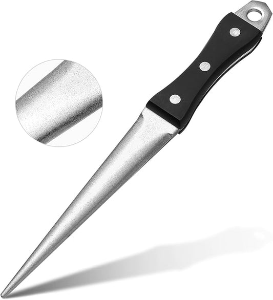 Hoof Knife Sharpener,10 Inch Farrier Tool,Honing Rod with Professional Ergonomic Solid Wood Handle for Hoof Knives and Most Kinds of Farm Knives