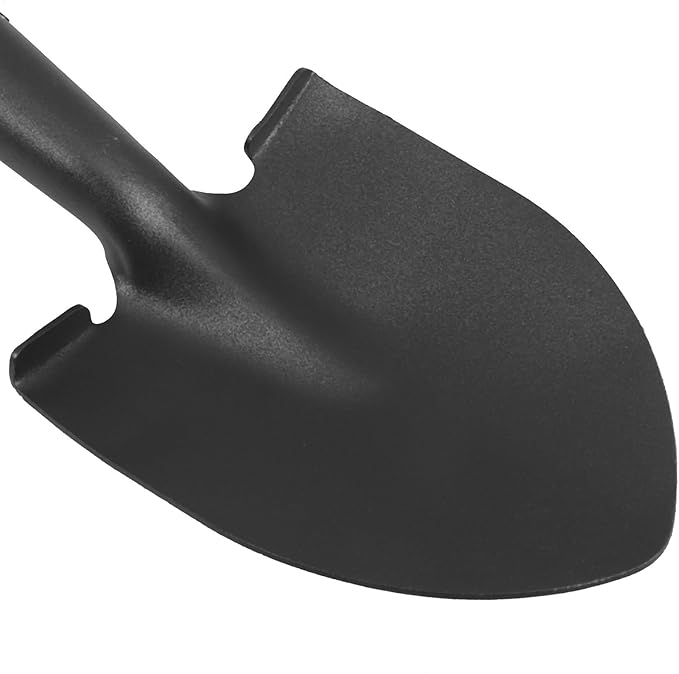 Vegetable Planting Tool and Soil Digging Shovel for Gardening, 36Cm Metal Hand Trowel with Short Handle, Multi-Functional Outdoor Soil Loosening and Transplanting Tool