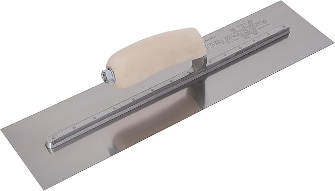 MARSHALLTOWN Stainless Steel Finishing Trowel, 4 x 16 Inch Concrete, Masonry and Drywall Finishing Tool, Made in the USA, MXS66SS
