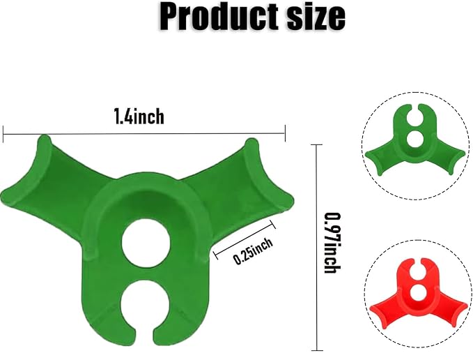 80 Pcs Low Stress Training Clips, 90 Degrees Plant Trainer, Bud Benders, Plant Stem Support Bender for Plants - White and Green