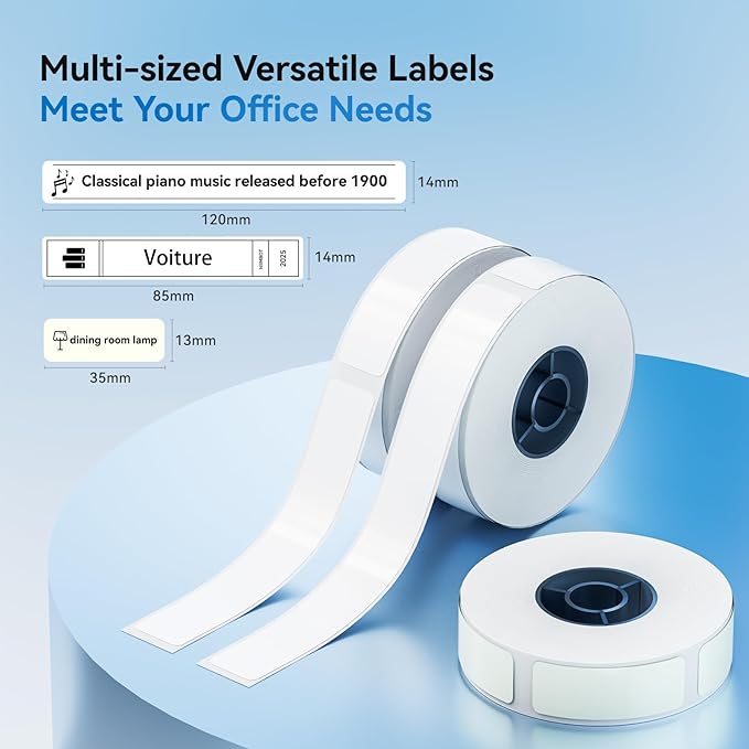 NIIMBOT Thermal Transfer Labels 0.52''x1.38'', for B18/N1 Label Maker, Long Storage Time, for Office Home Small Businesses Switch Labeling, Luminous Sticker(13mmx35mm)