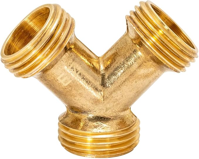 Eastman 41003 Steam Dryer Y Connector, 3/4 inch MHT Connector x Two 3/4 inch MHT Connectors, Brass