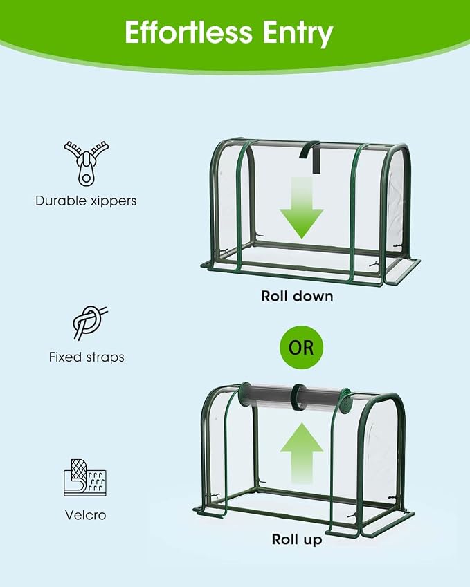 Mini Greenhouse Indoor Outdoor, 23.6*16.2*12.2 Inch Portable Tabletop Plant Greenhouse for Plant Growth and Seedling Propagation, Small Greenhouses for Garden Balcony Windowsill Home Use