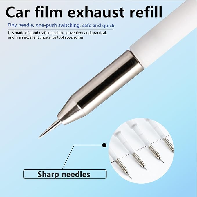 Yitexin 20 Pcs Air Release Weeding Pen Refills Sharp, Retractable Replaceable Weeding Pen for Vinyl, Air Release Pin Pen Weeding Tool Refills for Craft & Car Vinyl Wrap