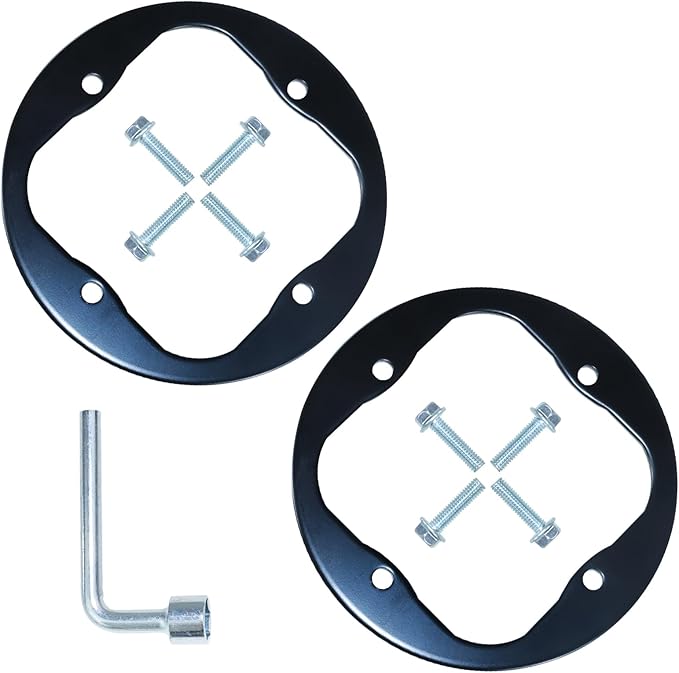 2 Pack Upgraded High-Strength Deck Spindle Reinforcement Rings with Mouting Bolts and L Shaped Angled Hex Socket Wrench for Cub Cadet, MTD, Troy-Bilt All Series Lawn Tractors and Lawn Mowers