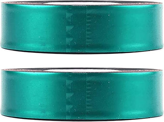 2 Rolls Stretch Tie Tape Garden Tie Green Thick Plant Ribbon for Indoor Outdoor Patio Plant Tree, Branches, Climbing Planters, Flowers, 1 Inch Wide by 150 Feet Long