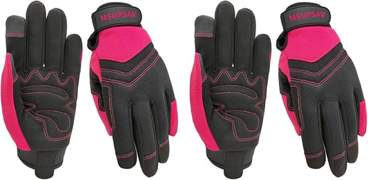 Gardening Gloves,Women Yard Work Garden Glove,Gifts | Thorn Proof,Puncture Resistant,Touchscreen,Gift,Leather,Spandex