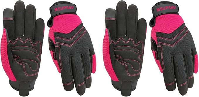 Gardening Gloves,Women Yard Work Garden Glove,Gifts | Thorn Proof,Puncture Resistant,Touchscreen,Gift,Leather,Spandex
