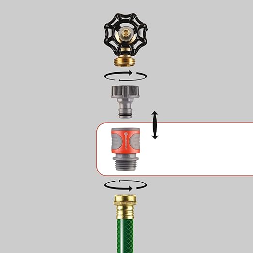 Gardena 36917 Hose Connector, Orange and Grey