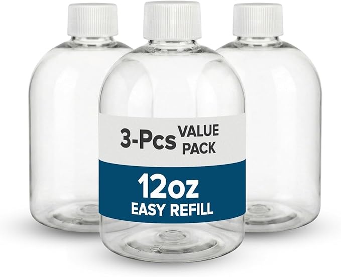 Replacement Spray Bottles for Nano Spray Gun, Water Bottle Spray for Wireless Nano Mist Sprayer, Accessory Bottles for Hair Salon, Plants & Cleaning, Universal Fit Empty Refillable Containers (3 Pack)