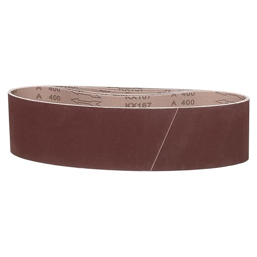 6 x 48 Inch Sanding Belt, 6 Pcs 400 Grit Knife Sharpener Belts Work Sharpening for Belt Sander Knife Carving Tool Metal Working