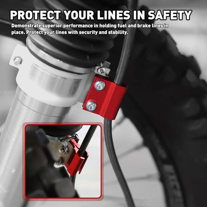 FSFY Motorcycle Front Brake Hose Cable Clamp Line Guide Holder for HONDA CR80R/85R, CR125R/250R, CRF150R-450R(BLACK)