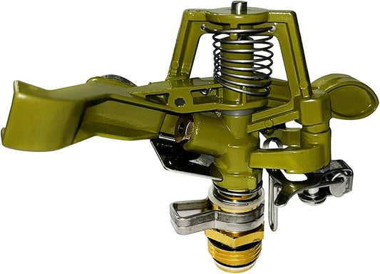 Sprinklers for Yard, 4-Point Thread Interface, Adjustable 360 Degree Sprinkler Lawn Sprinkler Sprinkler with a zinc Alloy Adjustable Angle and a 360-degree Rotating