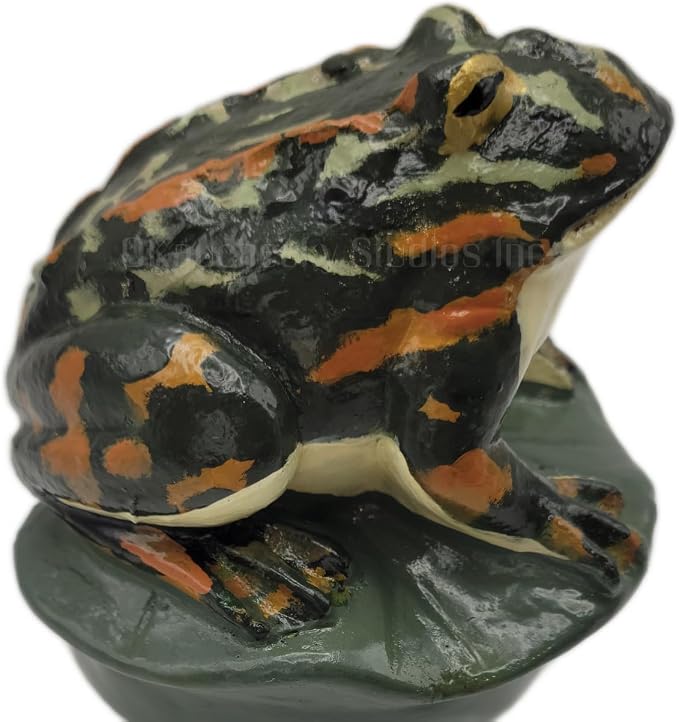 OKaucheeky, Decorative, Heavy-Duty, Steel, Rolling Hose Guide. Each Created as an Original Work of Art. 100% Hand-Painted and Made in The USA by a Women-Owned, Small Business. Frog