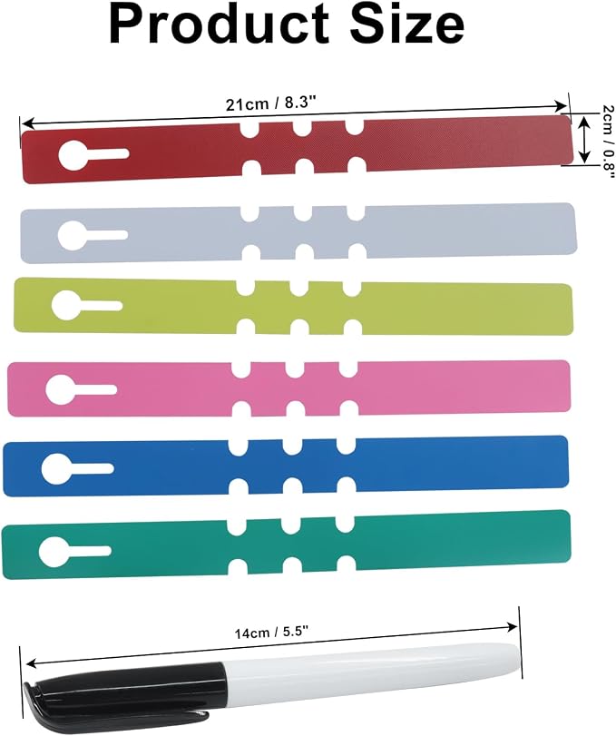 240Pcs Colorful Wrap Around Tree Tags Plastic Plant Labels, Hanging Plant Labels Tree Identification Signs Hanging Plant Markers(6 Colors)
