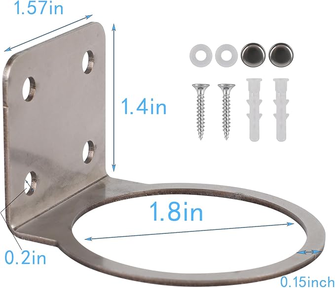 7" Capacity Rain Gauge Stainless Steel Fence Mounting Bracket with Rain Gauge Replacement Tube Glass for Outdoor Garden Yard Home, Lip Design, Best Rated, Easy to Read