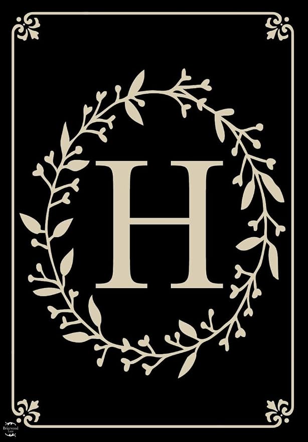 Briarwood Lane Classic Monogram Letter H Garden Flag Everyday 12.5" x 18"