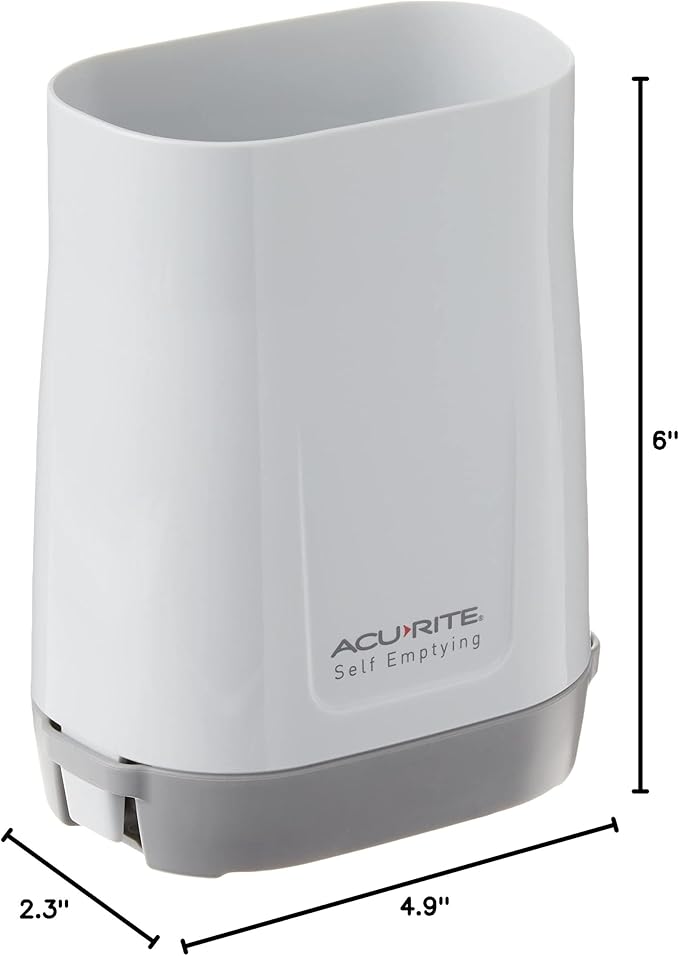 AcuRite Wireless Rain Gauge Collector , White - 06034RM
