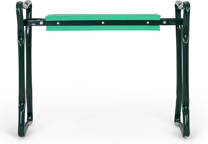Backyard Expressions Garden Kneeler & Seat – 2-in-1 Garden Stool and Kneeler, Foldable Gardening Bench with Cushioned Pad for Weeding, Planting & Yard Work