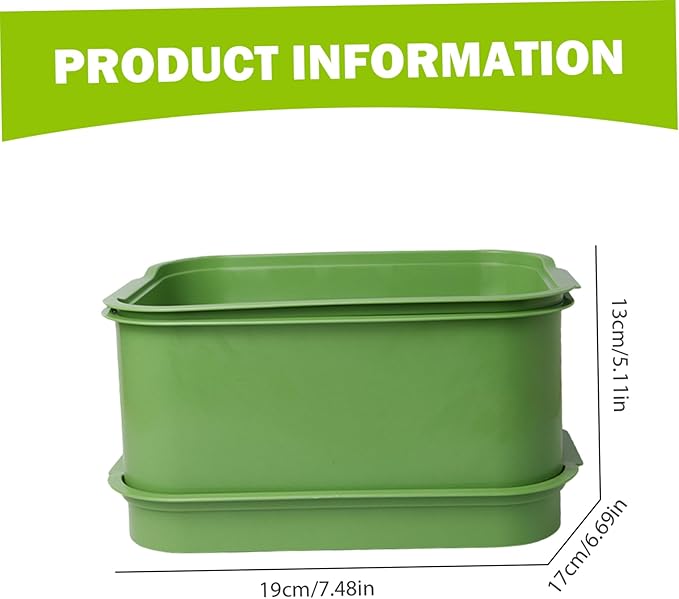 Microgreens Growing Trays, Free PP Soil-Free Sprouting Tray Stackable Space-Saving Planting Pot for Growing Bean Sprouts, Broccoli, Alfalfa & MicrogreensSprouts Kit