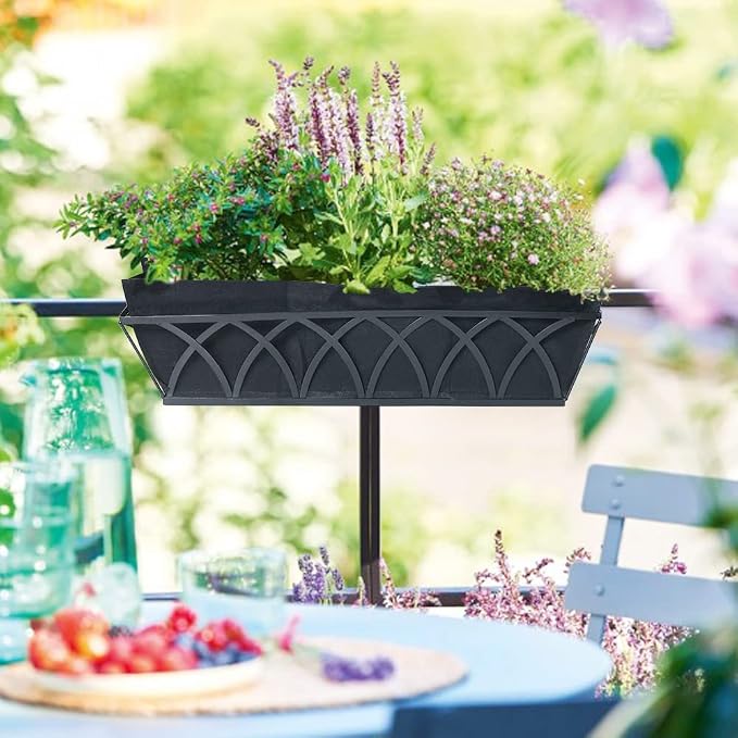 Non-Woven Fabric Plant Grow Bags Replacement 24inch 2Pack Coco Liner Window Basket,Trough Shaped Wall and Deck Mount Planters,Round Hanging Basket