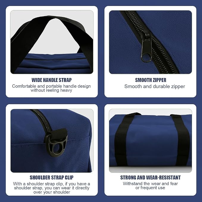 Small Tool Bag,Close Top Wide Mouth Tool Organizer Bag,Large Capacity Tool Bags for Men,Canvas Tool Storage Bag for Storage Handbag for Screwdrivers,Wrench,Pliers Hand Tools (Royal Blue, 20 Inch)