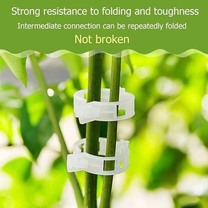 200PCS Plant Support Clips, Tomato Crop Vine Fixing Clips for Fixation of Tomato, Sweet Pepper, Eggplant, and Fruit Vegetables