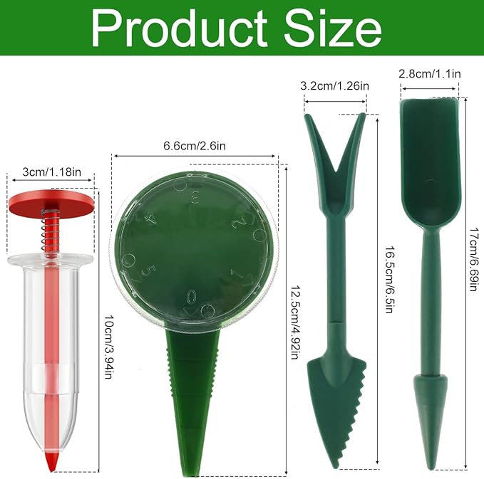 6Pcs Mini Sowing Seed Dispenser, Seed Planter Tool Small Seed Spreader Manual Seedlings Dibber and Widger Set Handheld Seed Planter Garden Seed Planter Mini Hand Spreader Seed Sower Tool for Seeds