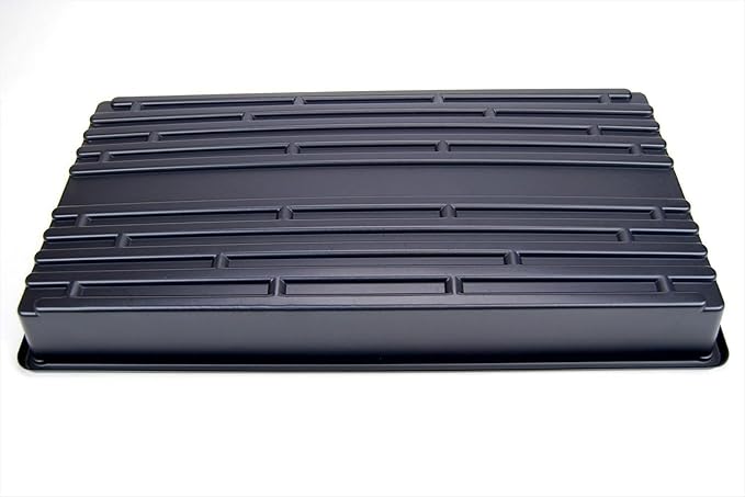 Living Whole Foods 100 Pack of Durable Black Plastic Growing Trays (Without Drain Holes) 21" X 11" X 2" - Flowers, Seedlings, Plants, Wheatgrass, Microgreens & More
