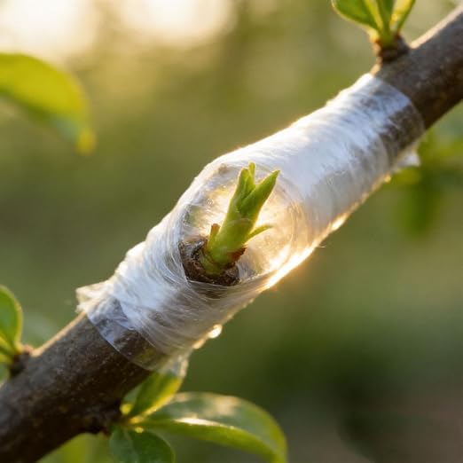 Fruit Grafting Tape, Stretchable Grafting Tape for Fruit Trees, Flexible Budding Strip Film Tape with Optional Widths for Garden Fruit Tree Repair and Floral Plant Budding Grafting