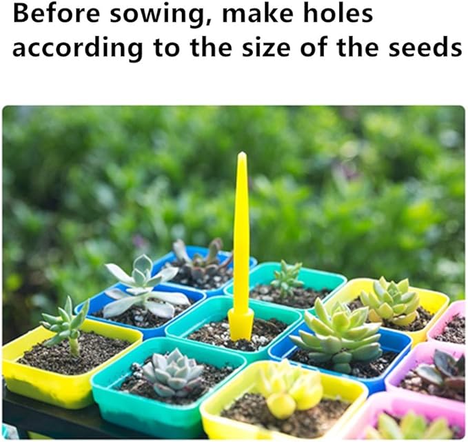 7 Pack Sowing Seeds Dispenser Set, Adjustable Garden Hand Planter Seeder Tool Flower Plant Sow Traditional Sets, Seedlings Dibber and Widger