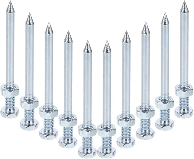 Toddmomy 10Pcs Lawn Aerator Spikes Replacement Pegs Heavy Duty Metal Aerator Shoe Pins for Garden Yard Lawn Care 2.75 Inch Spike Shoes for Soil Aeration