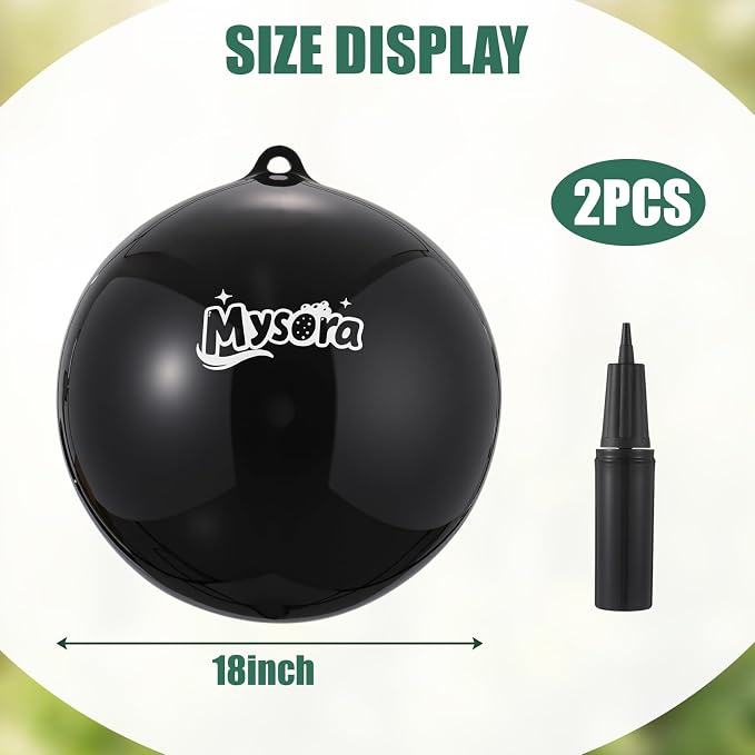 2 Pack Fly Trap Balls Outdoor Hanging Insect Trap with Air Pump Reusable Sticky Fly Catcher for Farm Orchard Yard Garden Patio