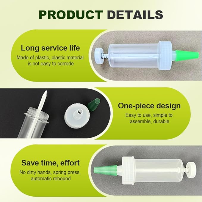JUDUNA 2025 New Mini Seed Spreader, Mini Sowing Seed Dispenser Seed Planter Tool, Hand-held Manual Seedlings Dibber and Widger Set, Small Seed Planter Tool for Garden (B)