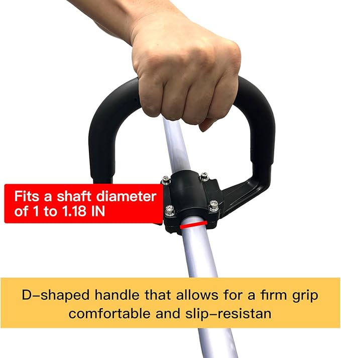 Back-Saving Tool Shovel Handle Attachment, Labor Saving Tool Grip for Back Saver, D Grip Ergonomic Handle Replacement for Snow Shovels, Rakes, Weed Eater,String Trimmer, Scoop