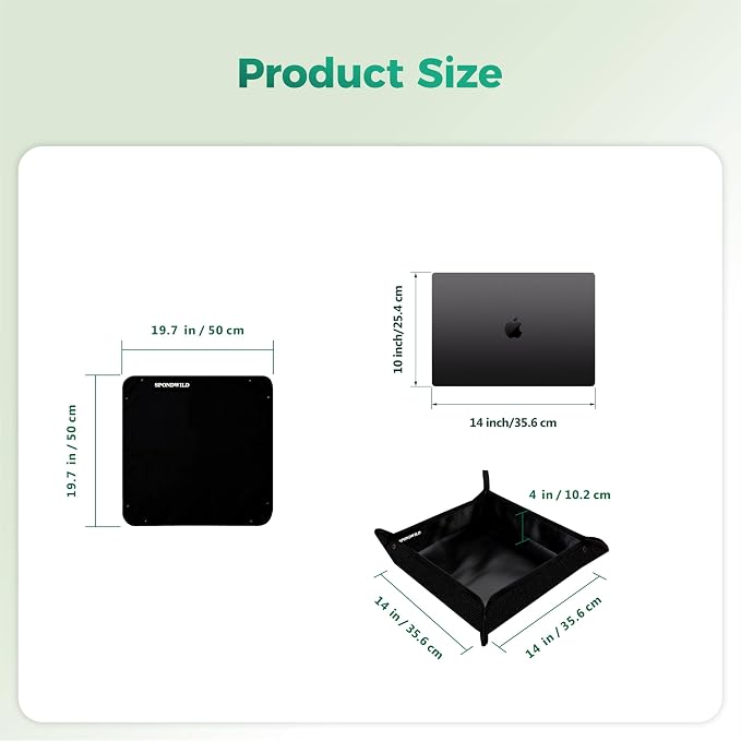 Plant Transplanting Mat - Thickened Waterproof Potting Mat, Succulent Gardening Mat, Portable Repotting Mat for Mess Control, Indoor Outdoor Use, PVC-Black, 19.7"x19.7"