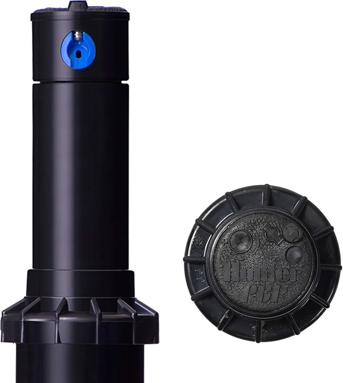 Hunter PGP-ADJ 3/4" Rotor Sprinkler, Adjustable 40°– 360° Arc, Gear Drive, 4" Pop Up Sprinkler, Lawn Irrigation Head, 22–52 ft Spray Distance, Preinstalled 3.0 GPM Nozzle, 2 Pack