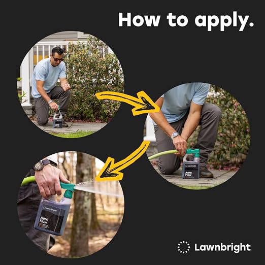 Aeroflow by Lawnbright - Liquid Lawn Aerator - Loosen Soil & Clay Without Equipment - Kids & Pet Safe - Sprayer Included (32 fl. oz)
