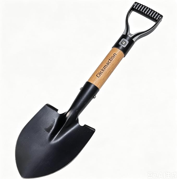 Excavating Shovel, Circular Shovel, Garden Tool with D-Shaped Handle, Total Length 15/19 inches, Wooden Handle Garden Shovel, Shovels for Digging,Camp Shovel,Small Shovels for Digging(Small)