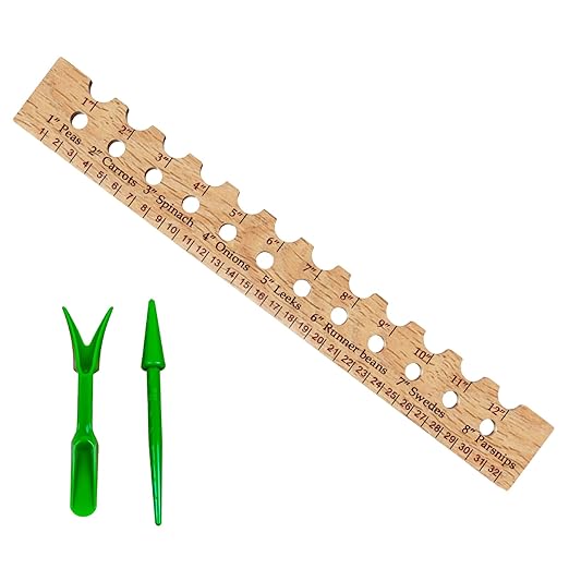 Spacer Tool Seeder Planting Ruler - Seeding Spacing Ruler with Precise Measurements,Seedlings Dibber Hand Transplanting Tools,for Vegetable Gardens, Yard