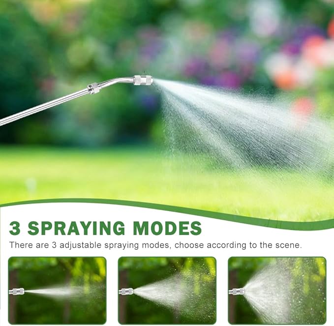 28 Inch Sprayer Wand, 1/4" & 3/8" Brass Barbs Universal Hose Sprayer Wand Replacement,Stainless Steel Wand with Shut off Valve Hose Clamps and Quick Connector