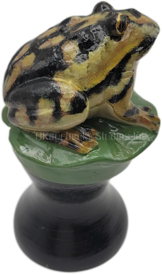 OKaucheeky, Decorative, Heavy-Duty, Steel, Rolling Hose Guide. Each Created as an Original Work of Art. 100% Hand-Painted and Made in The USA by a Women-Owned, Small Business. Frog