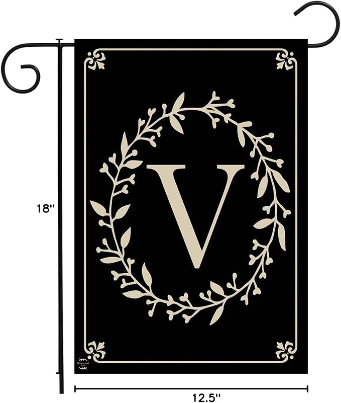 Briarwood Lane Classic Monogram Letter V Garden Flag